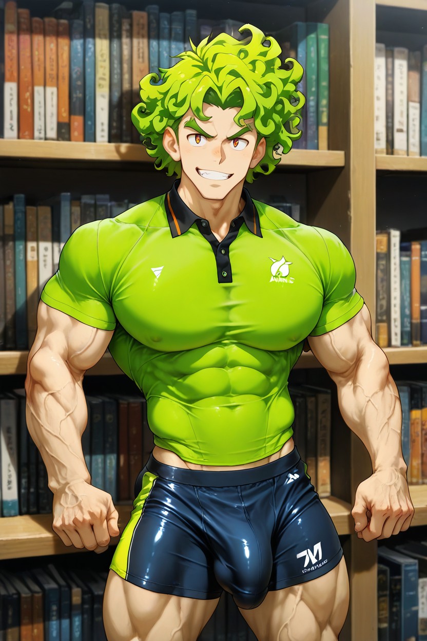 Super Compression Polo Shirt, Curly Hair, Waist ゲイAIポルノ