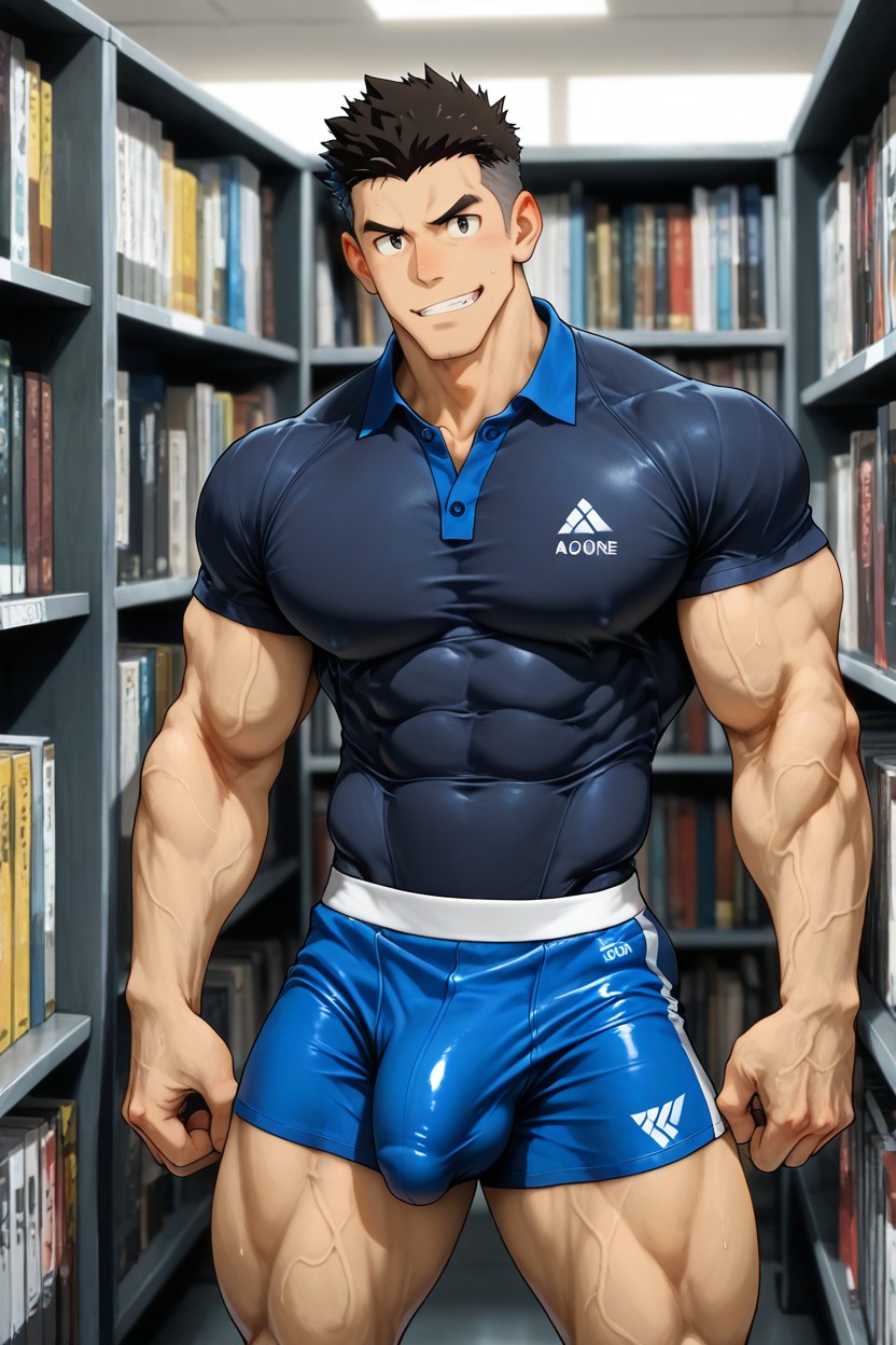 18+, Tight Polo Shirt, Narrowaist Pornografia gay com IA