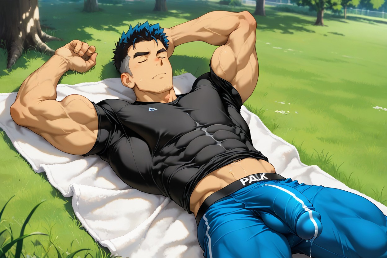 Muscle Sculpted In Clothes, 18+, ありえないほど長いハイパーペニス ゲイAIポルノ