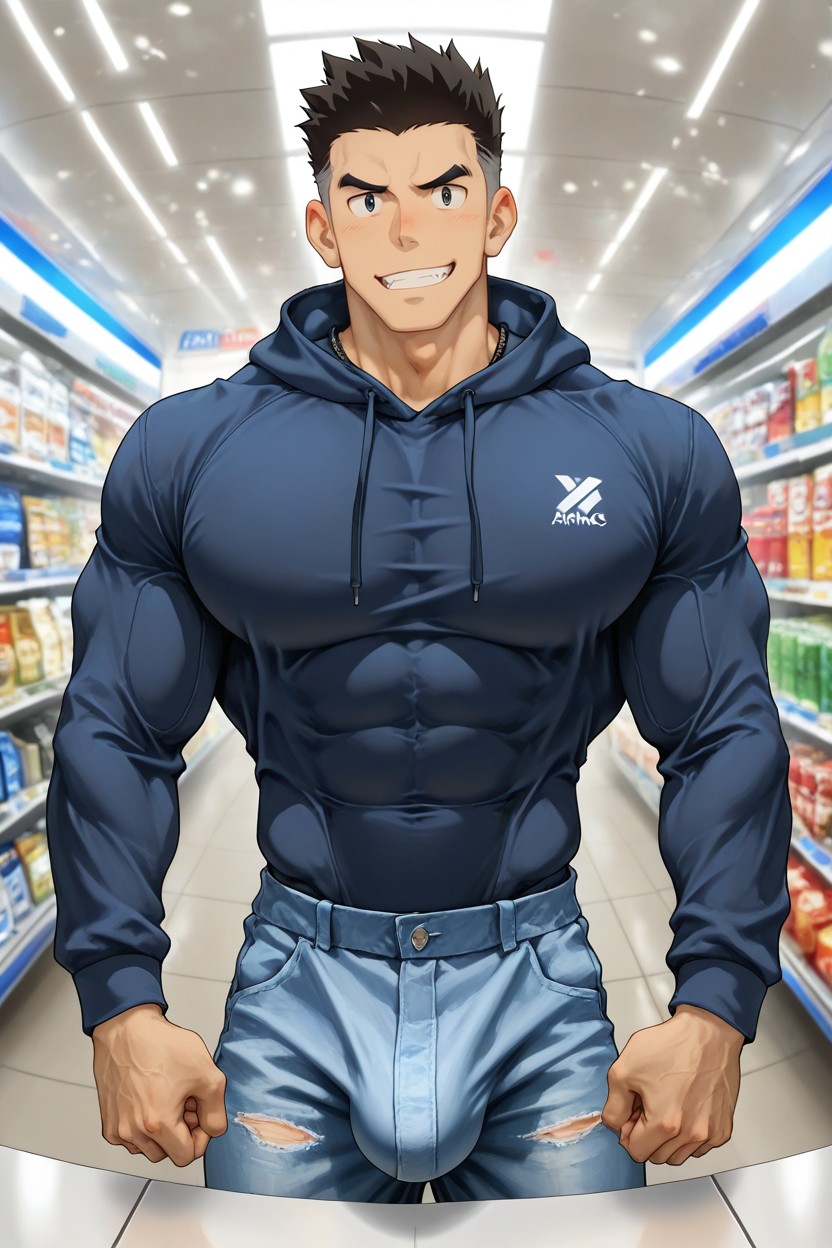 Skinnyarms, Massive Pecs, Jock ゲイAIポルノ
