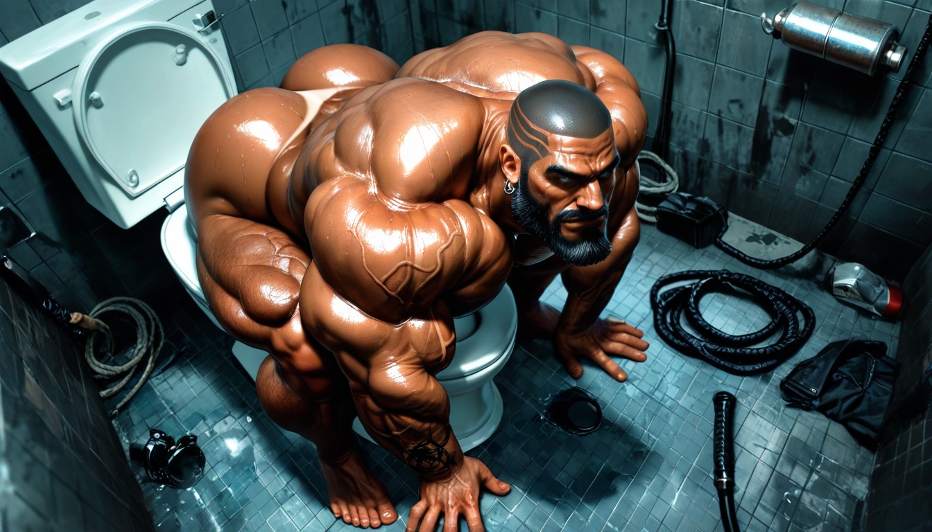 Sweaty, Shaved Body, Muscular Legs Porno gay IA
