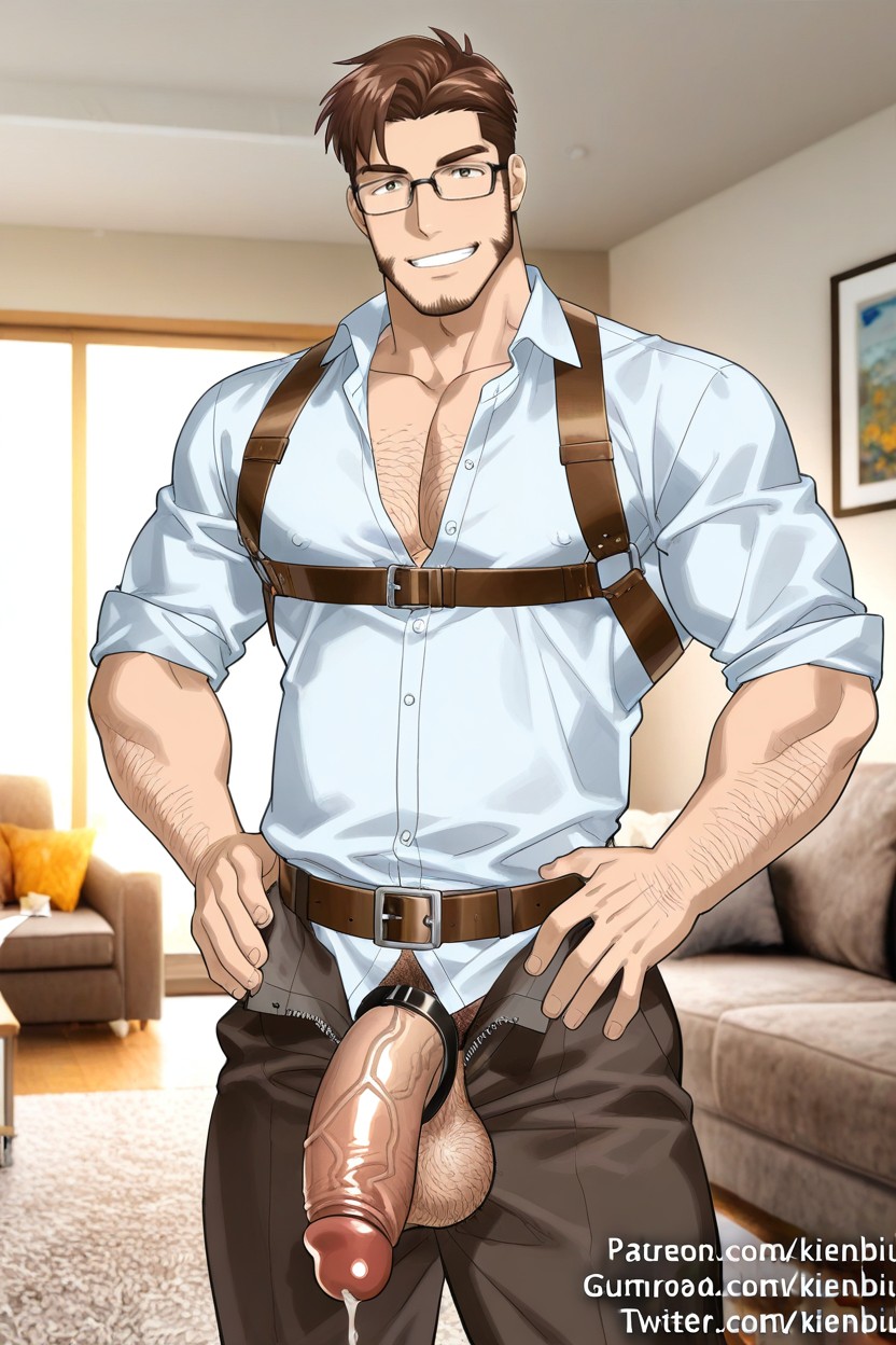 Dripping Precum, Eyes Half Closed, No Logos ゲイAIポルノ