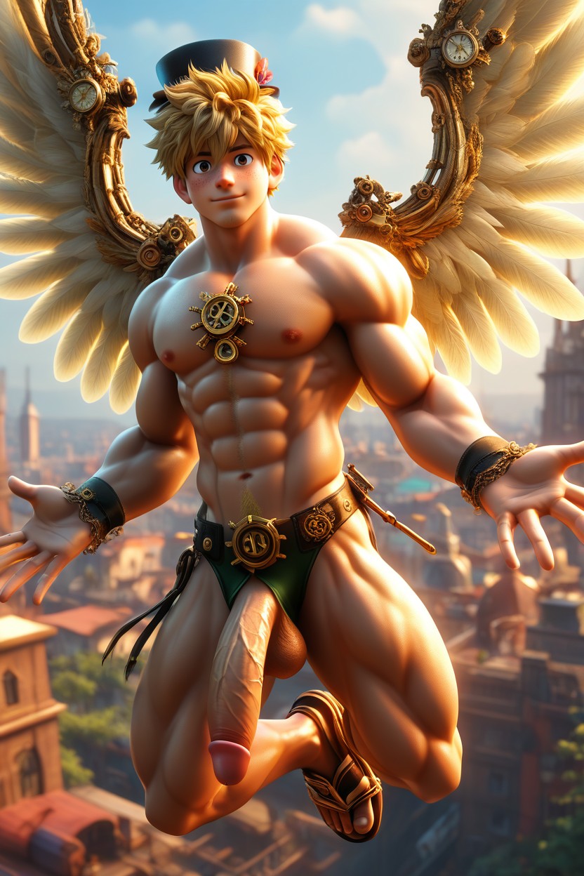 Round Pecs, Men Only, 25+ AI Gay Porn