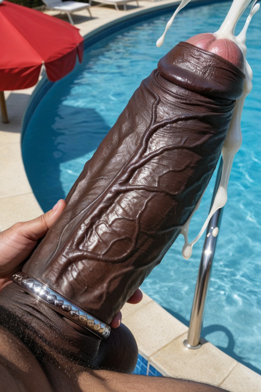 Excessive Cum Volume, Humongous Black Penis, Erect Penis ゲイAIポルノ