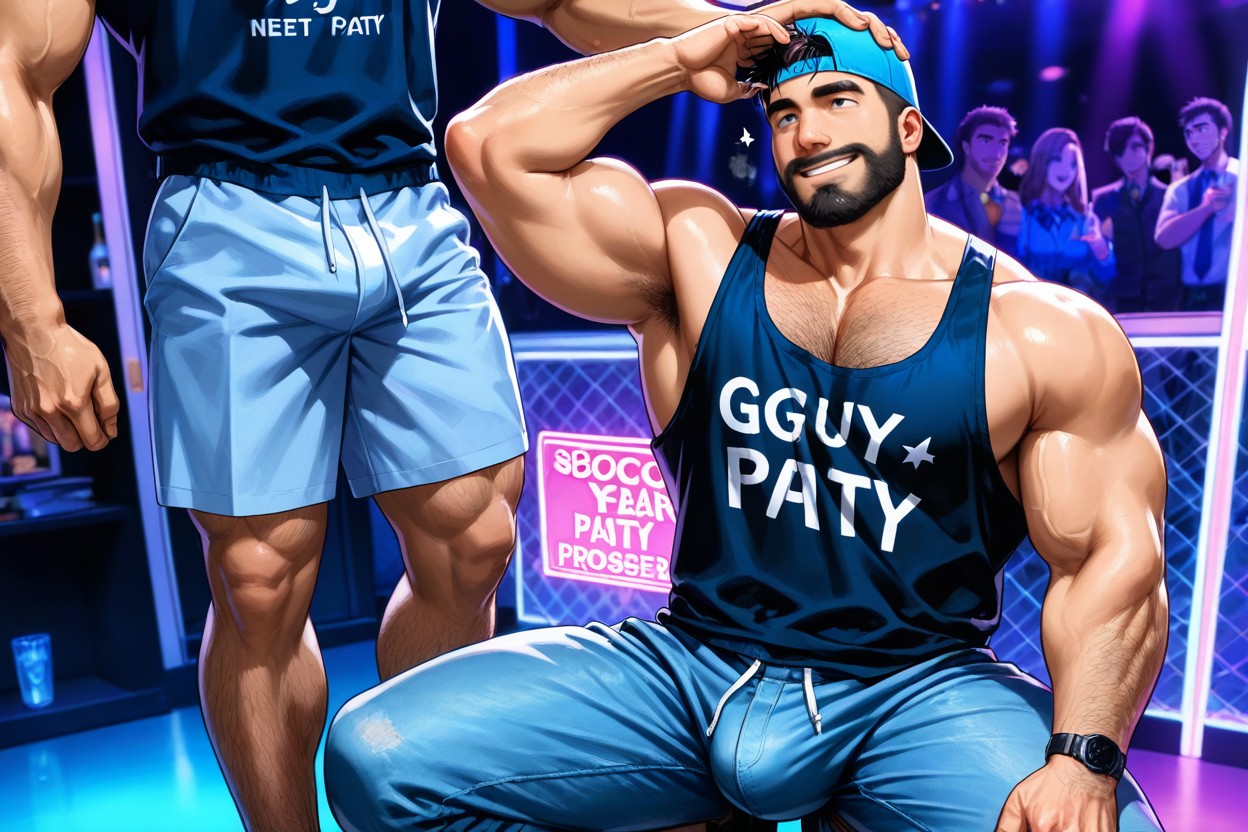 胸毛, スキニー, Bulge ゲイAIポルノ