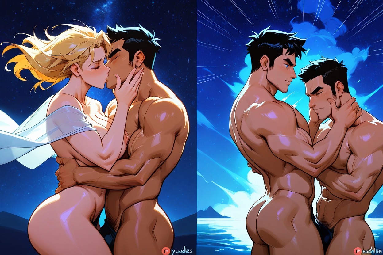 Perfect Eyes, Starry Simple Background, 25+ AI Gay Porn