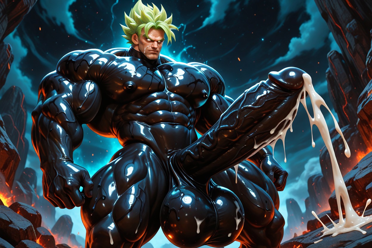Colossal Muscularity, Oversized Hyper Gigantic Cock, 極端なボトムヘビー ゲイAIポルノ