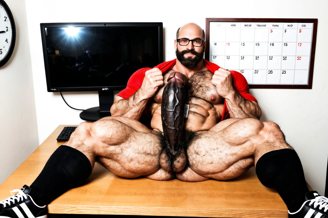 Flared Cock, Squeezable, Giant Hyper Muscle KI Schwulenporno