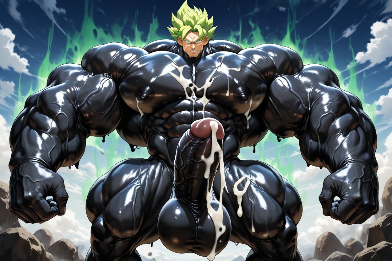 Stubble, Colossal Muscularity, Black Skin Pornografia gay com IA