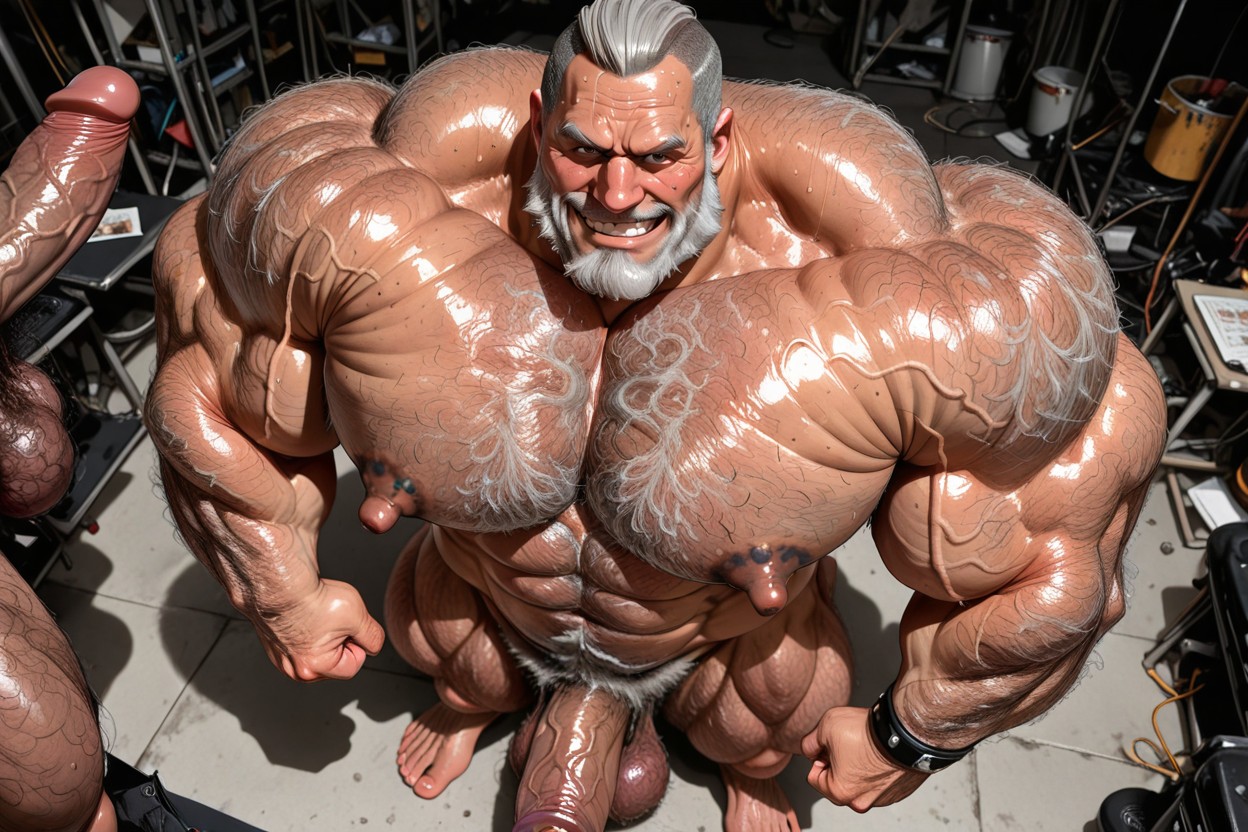 Saggy Heavy Hairy Balls, Extreme Hairy Abs, Extremely Hairy Nipples KI Schwulenporno