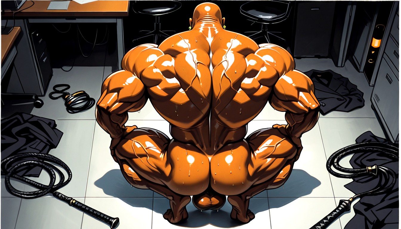 Vascular Muscles, Low Hanging Balls, Shaved Body AI Gay Porn