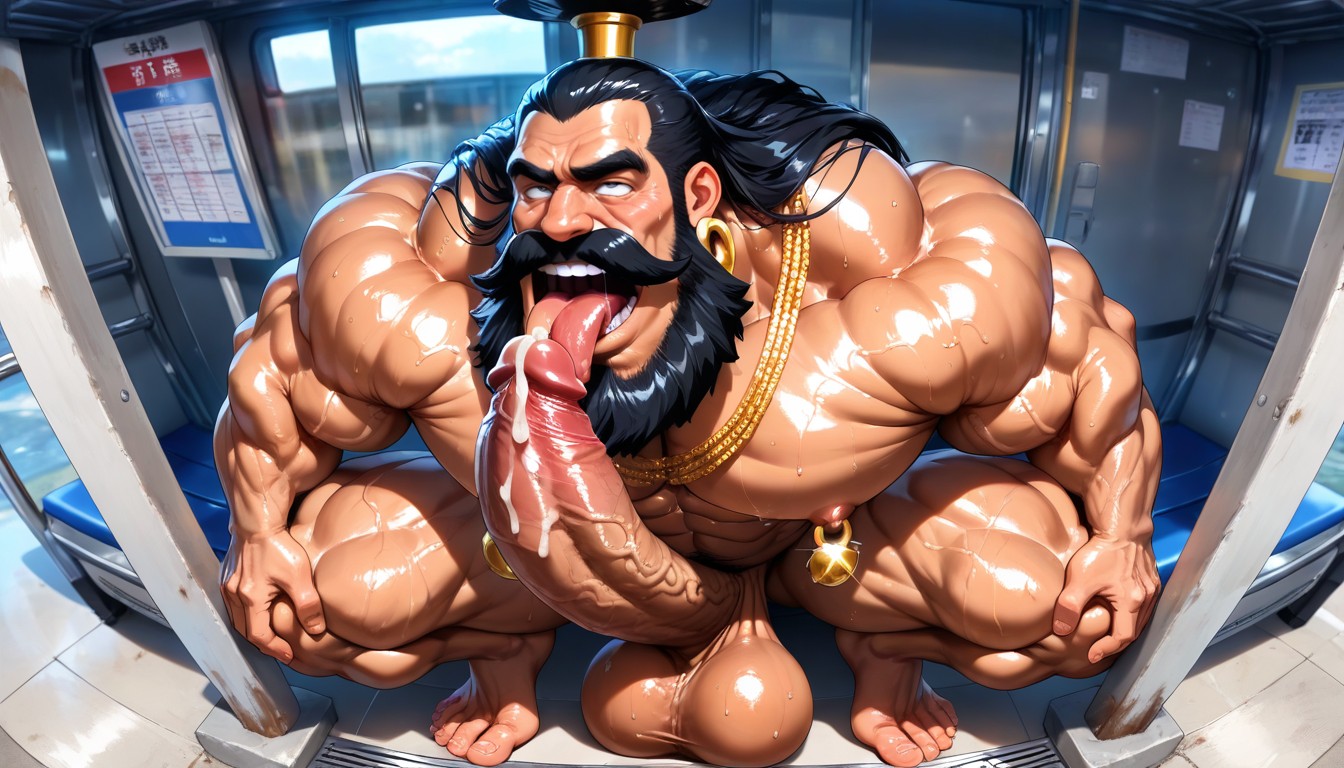 Huge Feet, Big Earring, Muscular Pecs ゲイAIポルノ