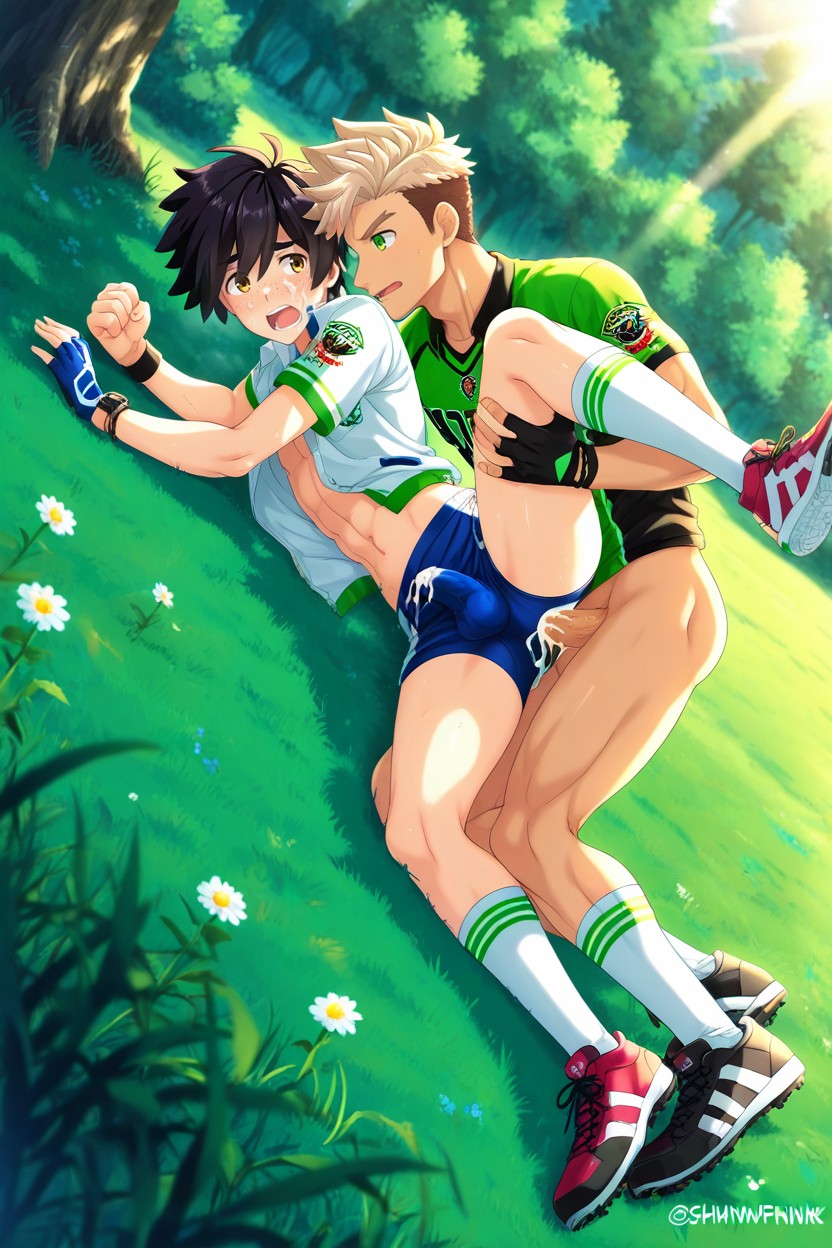Both Bodys Visible, Cum In Ass, Hiro From Camp Buddy ゲイAIポルノ