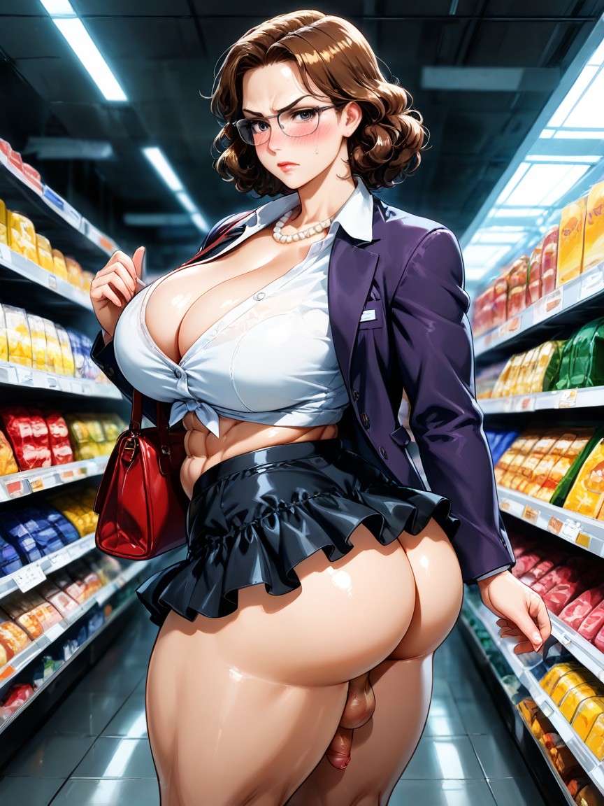 Bimbo, Rounded Breasts, Often Kept Professional ゲイAIポルノ
