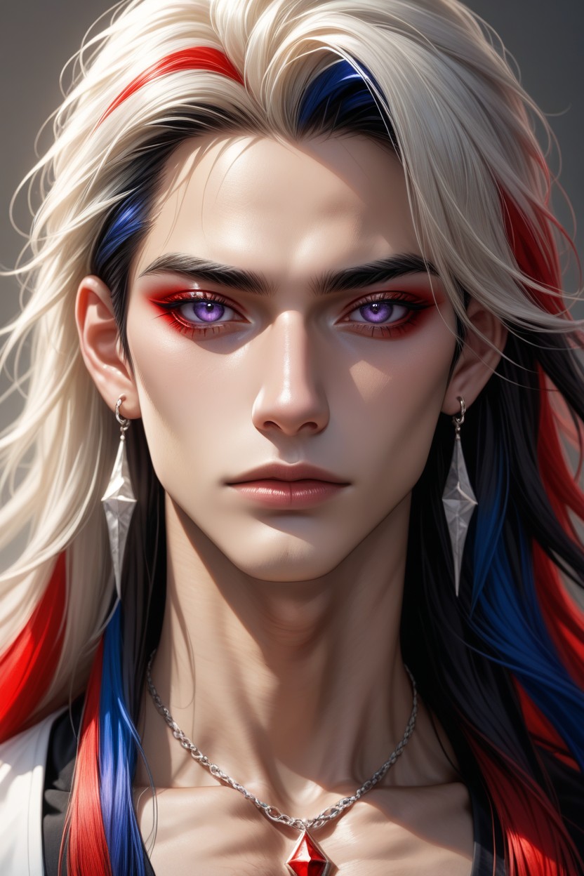 Catears, Pale Glossy Skin, カラフルな髪 ゲイAIポルノ
