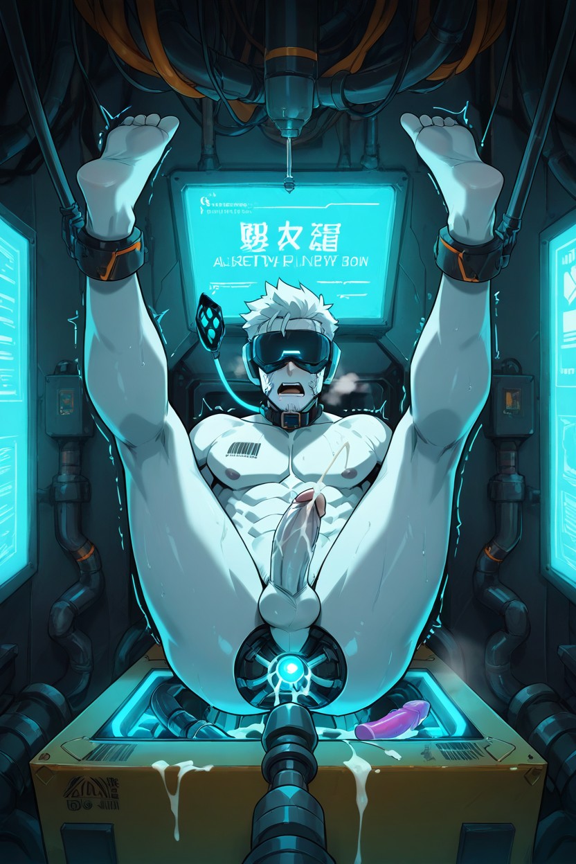 Highly Detailed, 中, Dildo Machine In Anus ゲイAIポルノ