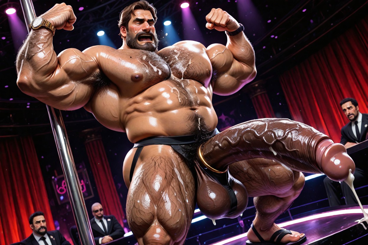 Uncut, Very Thick Penis, Gigantic Muscles ゲイAIポルノ