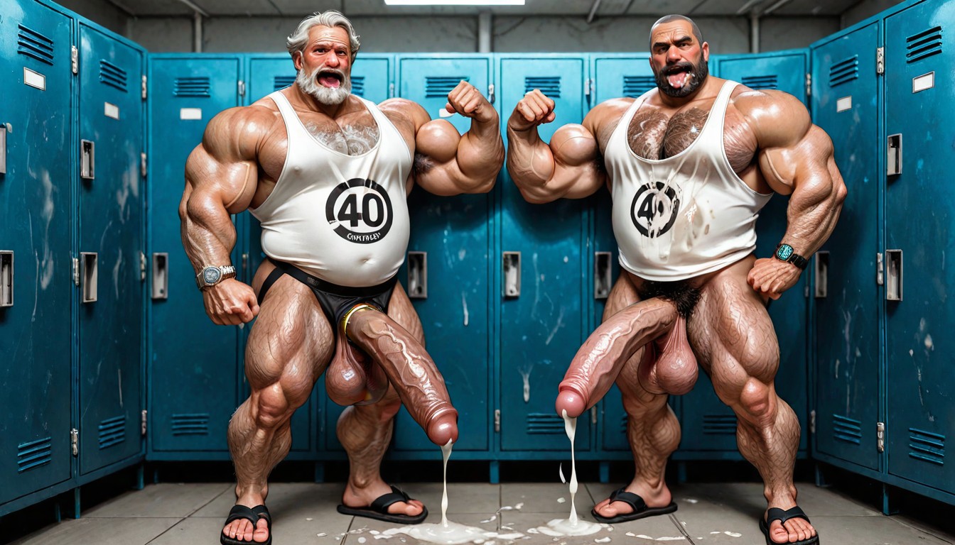 Open Eyes, Huge Sagging Balls, Extreme Hairy Chest ゲイAIポルノ