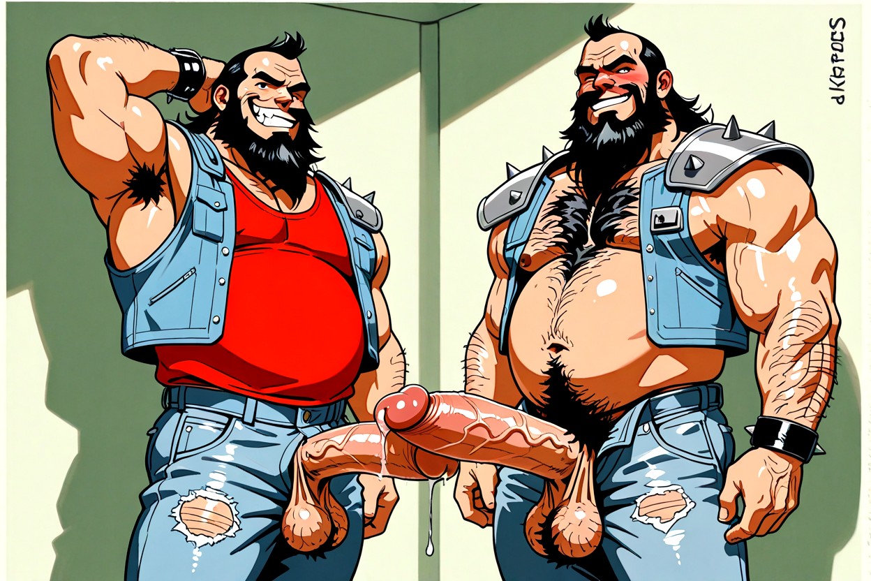 Blushing, Armpit Hair Bushes, Gaping Urethral Opening ゲイAIポルノ