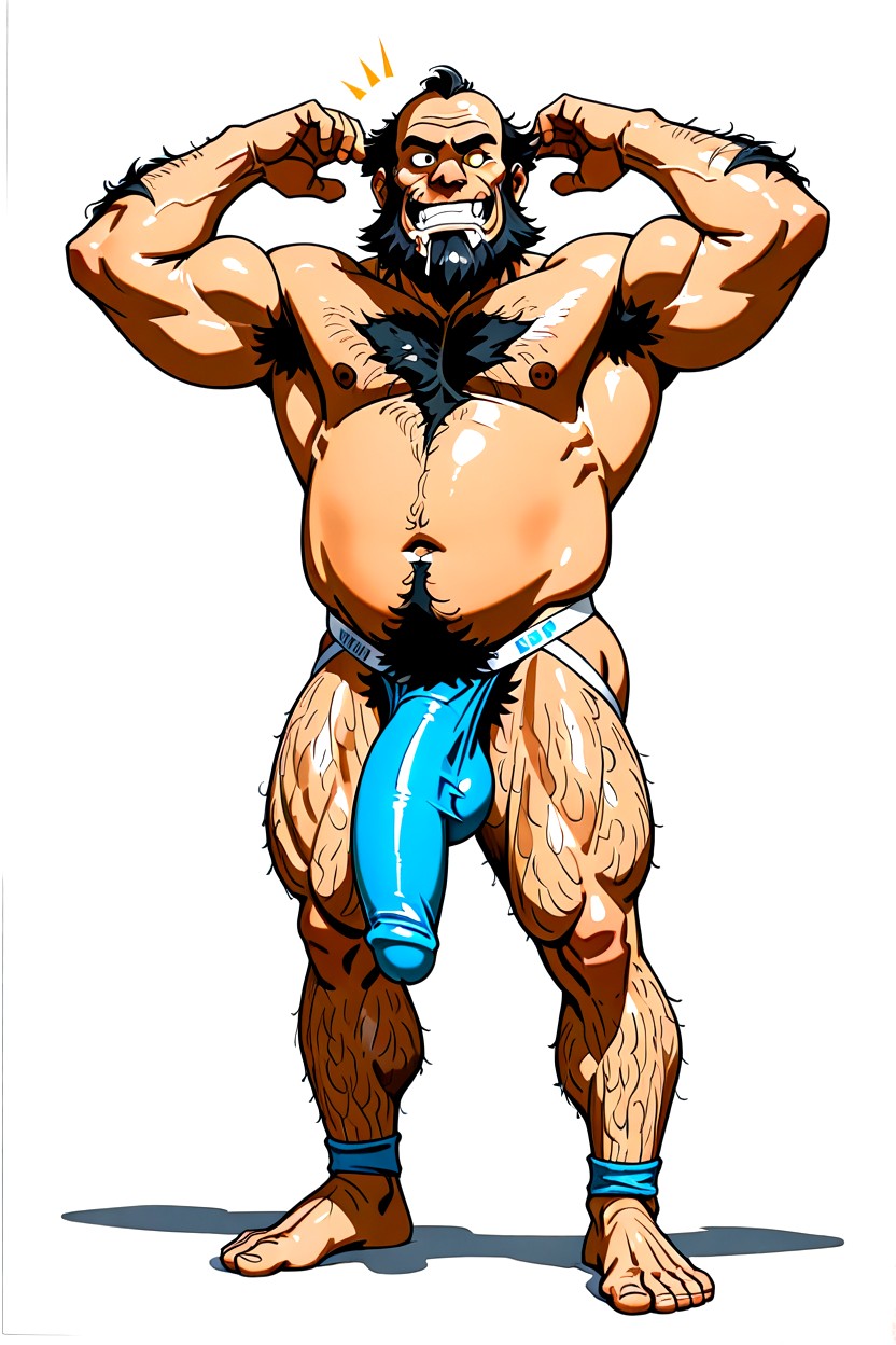 フルボディ, Man, Low Hanging Huge Cock Bulge ゲイAIポルノ