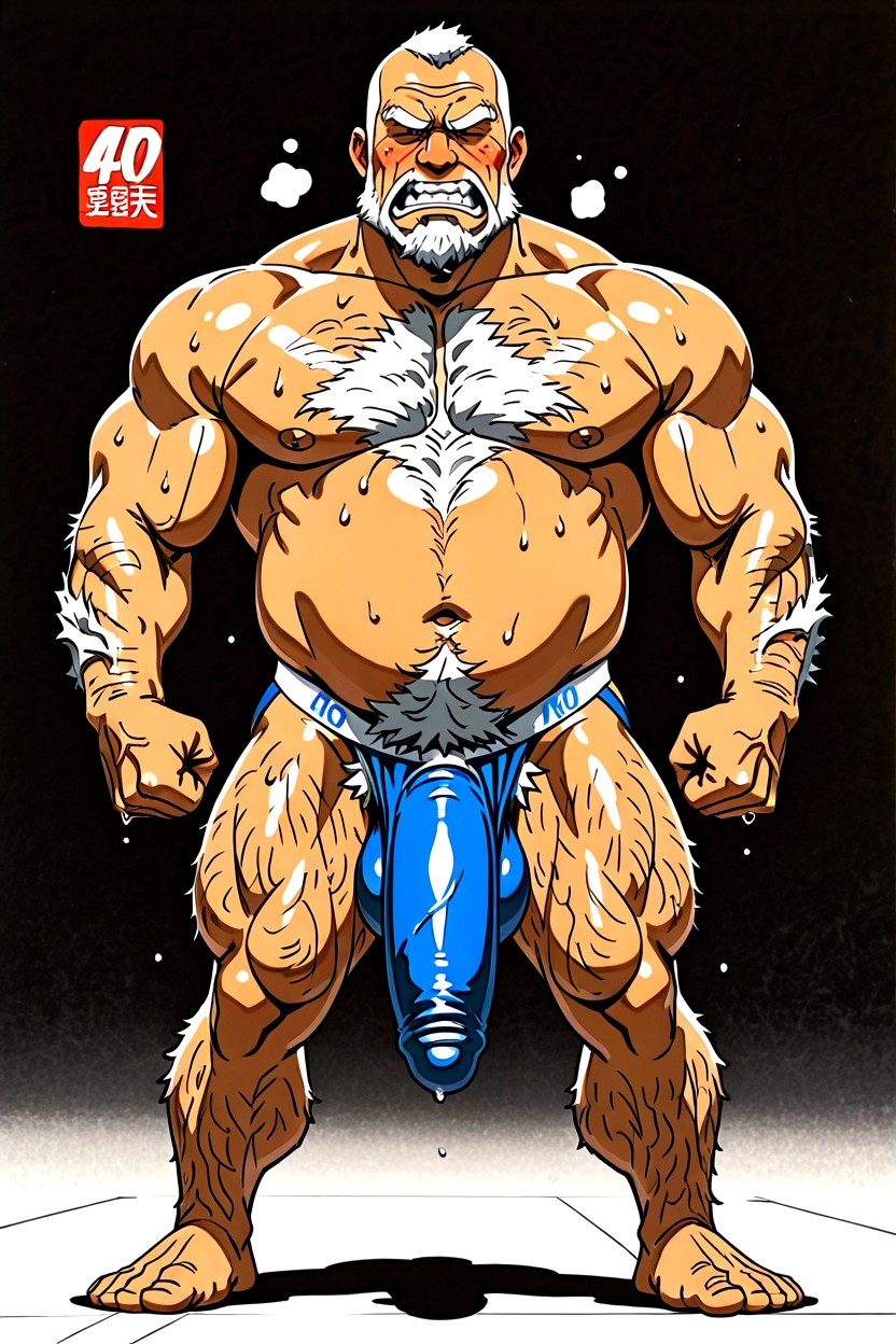 Excessive Body Hair, Inflated Belly, パンツ ゲイAIポルノ