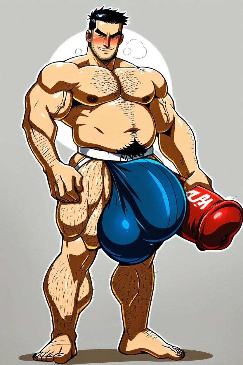 ポニー・ペニス, 胸毛, Burlap Jockstrap Material ゲイAIポルノ