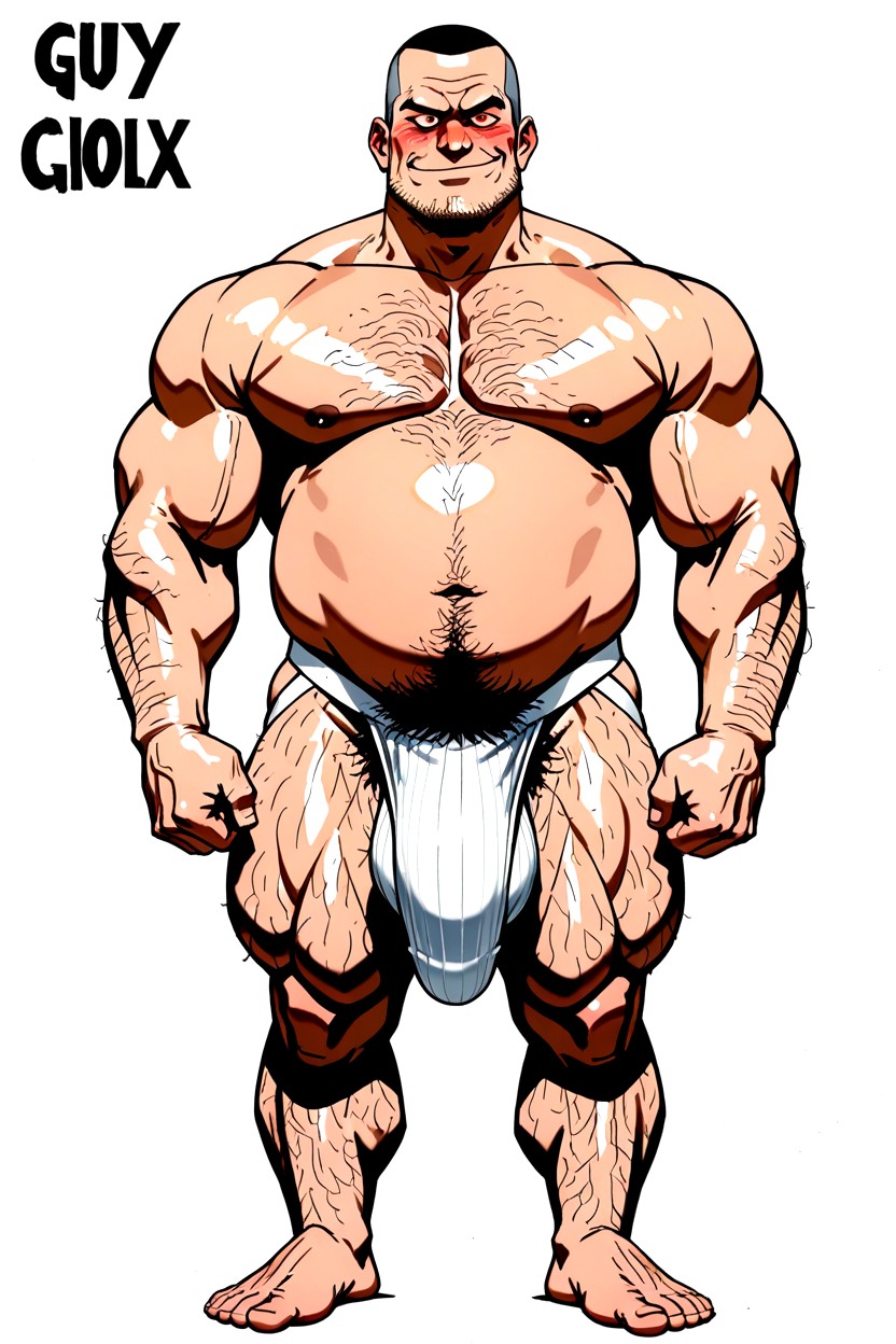 Highly Detailed Jock Strap, 大胡子, Buzzcut Receding Hairline AI同性戀黃片