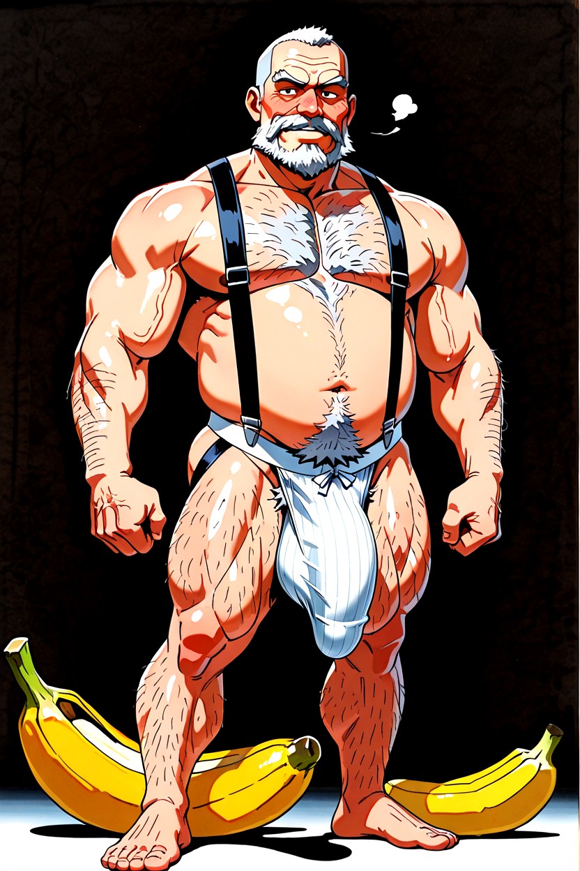 望向觀眾, Naked Besides Jockstrap, 大胡子 AI同性戀黃片