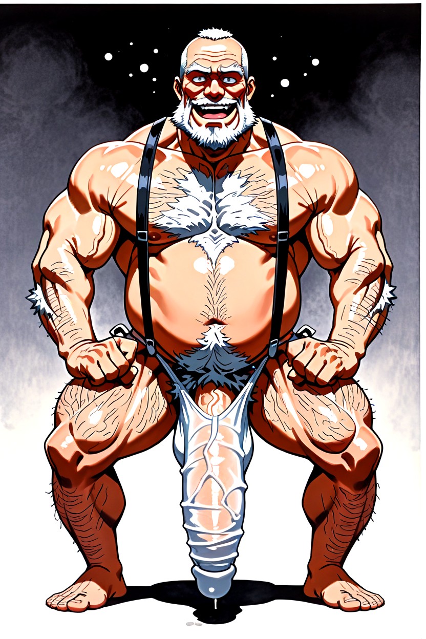 Excessively Hairy Belly, Buzzcut Receding Hairline, Regarder La Visionneuse Porno IA Gay