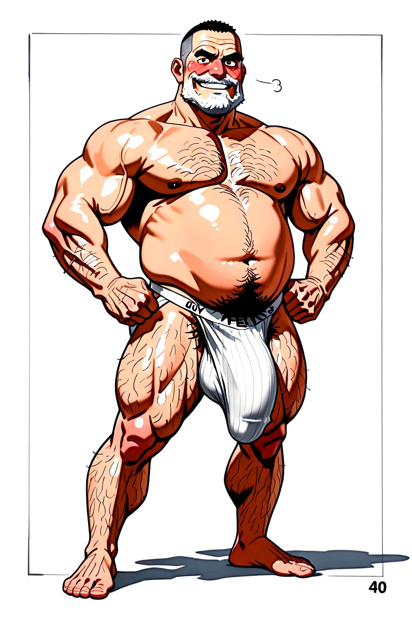 Corps Entier, Pénis Hyper Long Et Impossible, Man Porno IA Gay