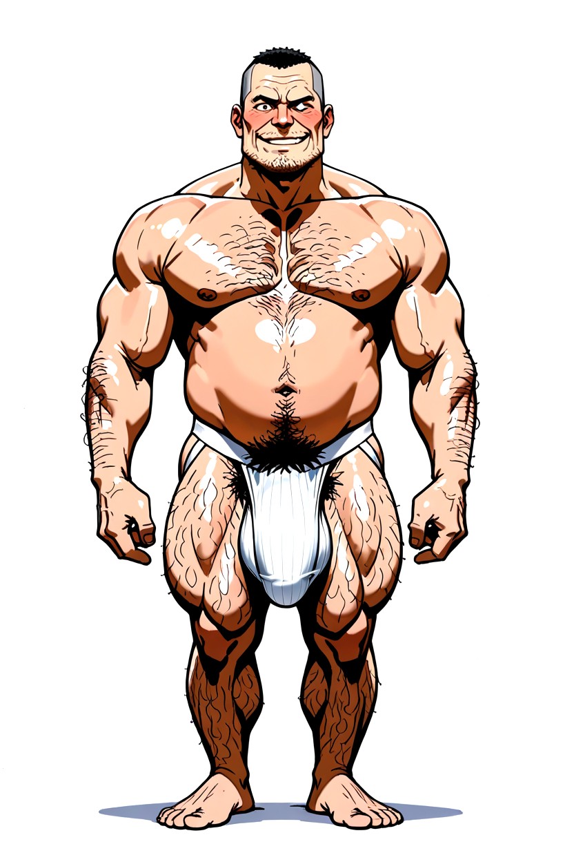 Excessive Body Hair, 陰毛, Muscle Gut Body AI同性戀黃片
