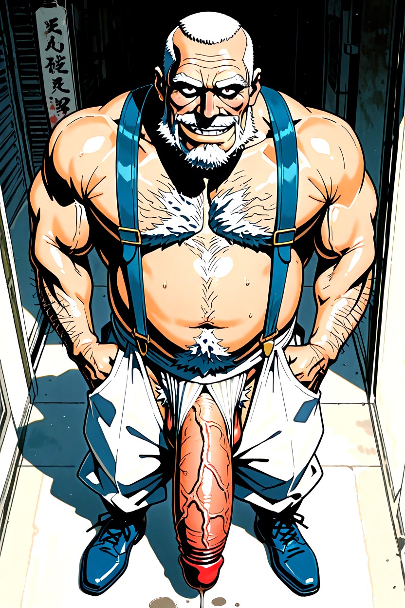 ありえないほど長いハイパーペニス, Muscle Gut Body, Horny ゲイAIポルノ