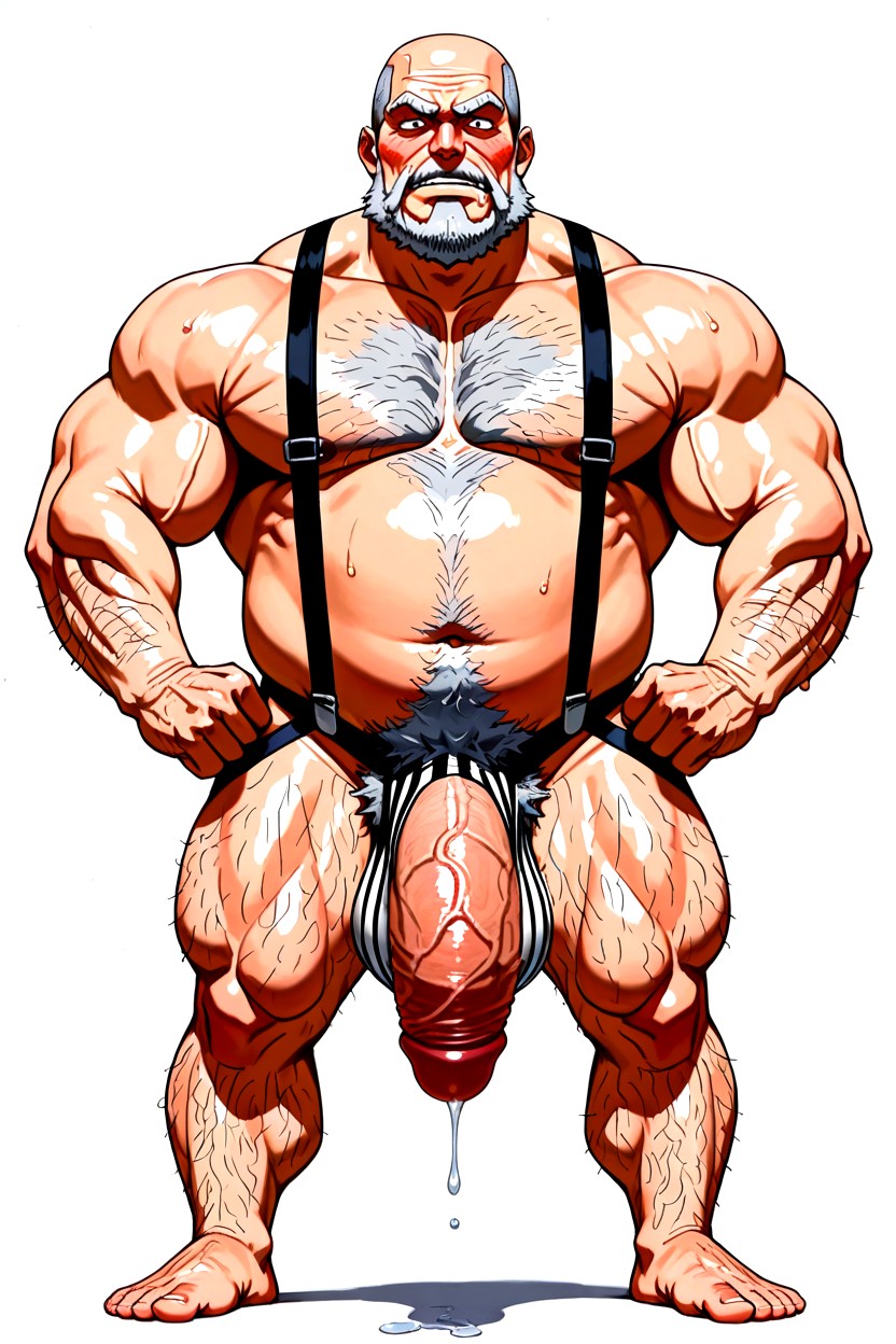 K Ultra Detailed Red Penis Bulge, Excessively Hairy Belly, Burlap Texture AI同性戀黃片