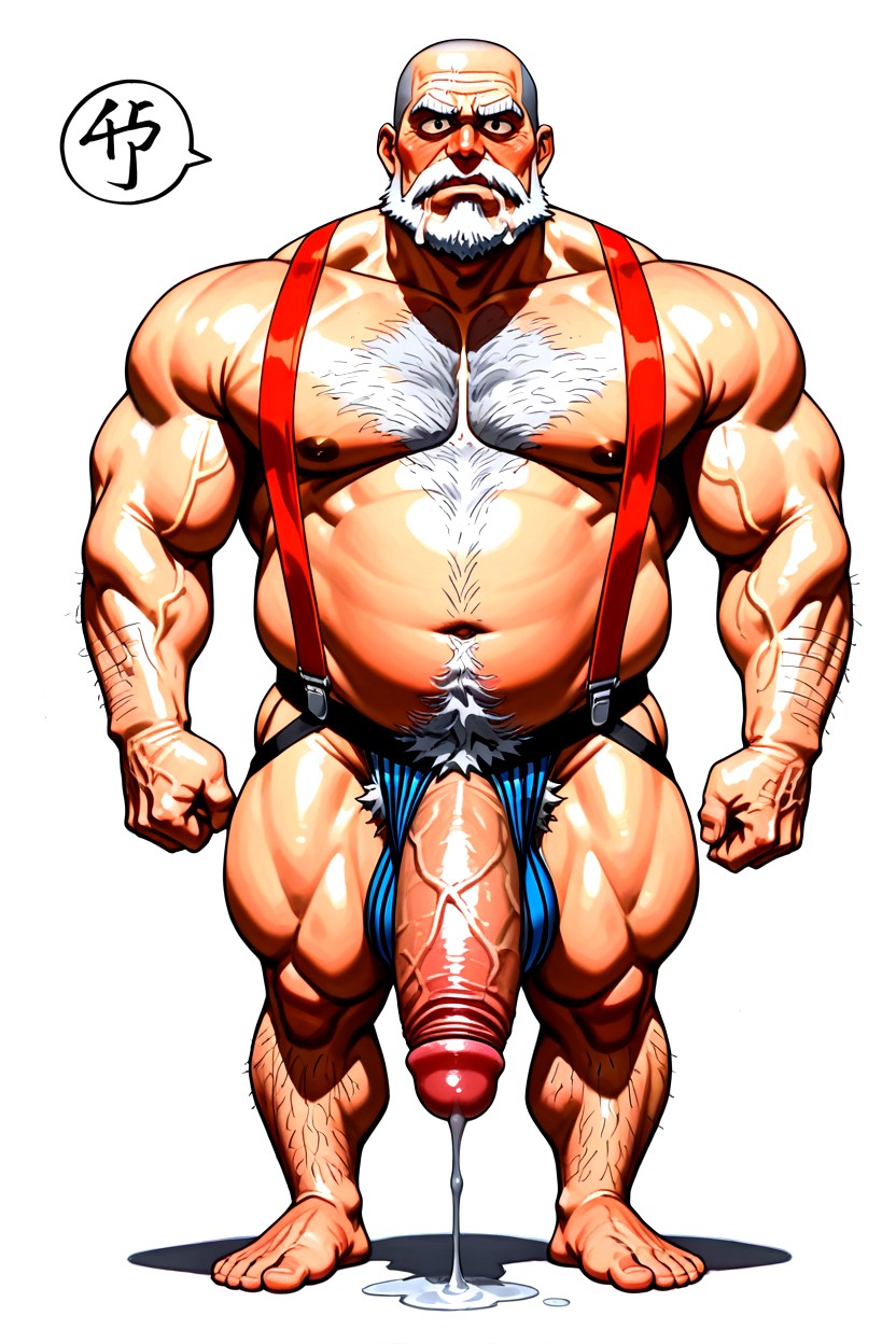 Man, Naked Besides Red Jockstrap, K Photorealistic Red Jockstrap Pornografia gay com IA