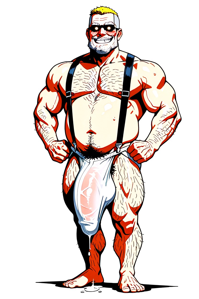 光滑, Muscle Gut Body, Extra Large Penis Bulge AI同性恋黄片