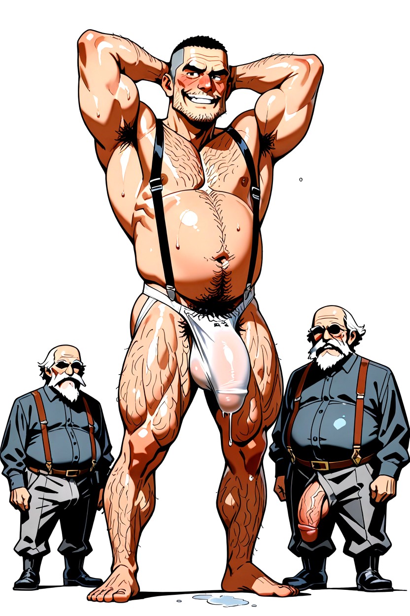 流大汗, Shaved Facial Stubble, Man AI同性恋黄片