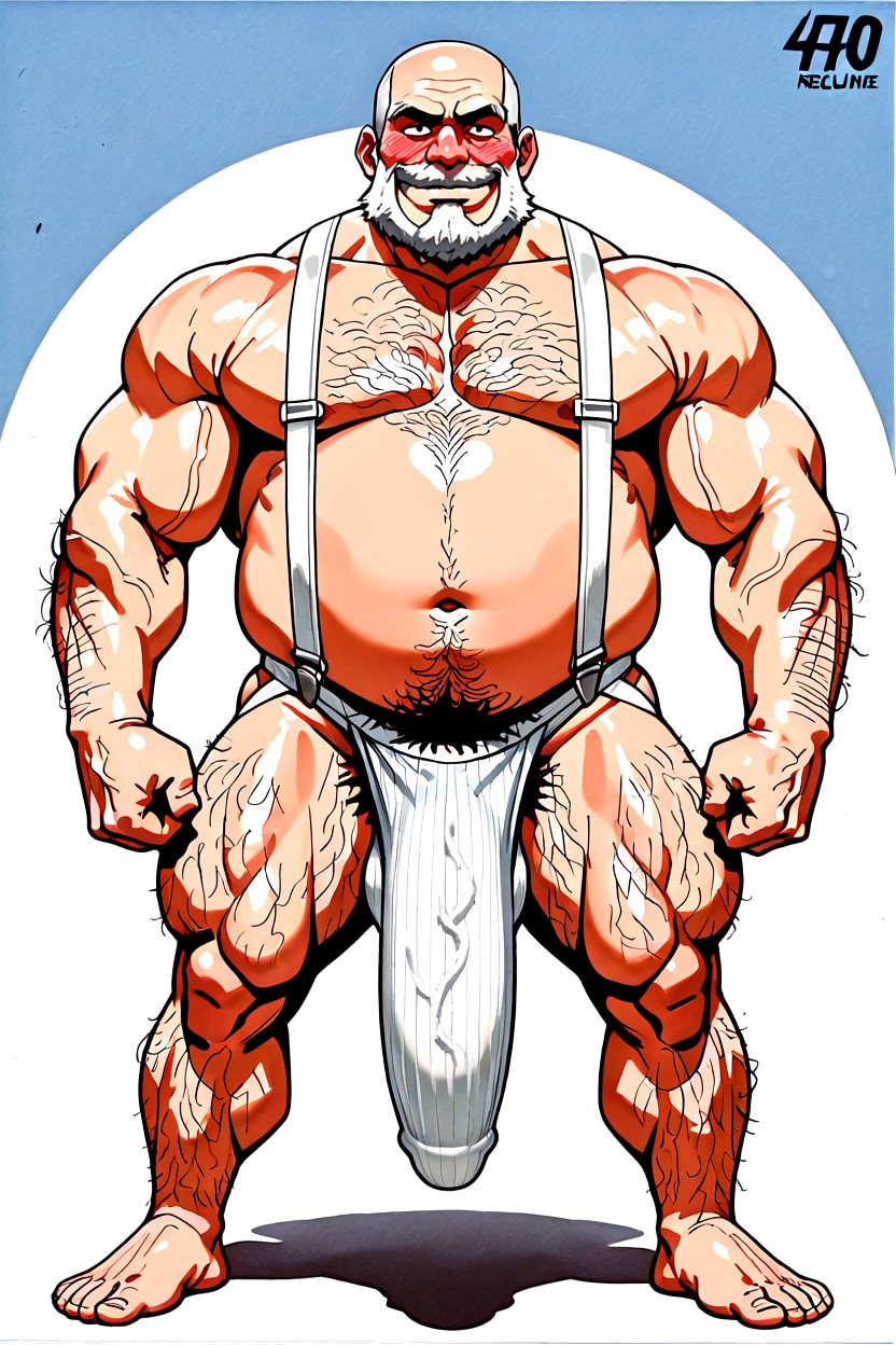 Penis Bulge Is Entirely Covered By Stretching Jockstrap Fabric, 30+, 淘氣 AI同性戀黃片