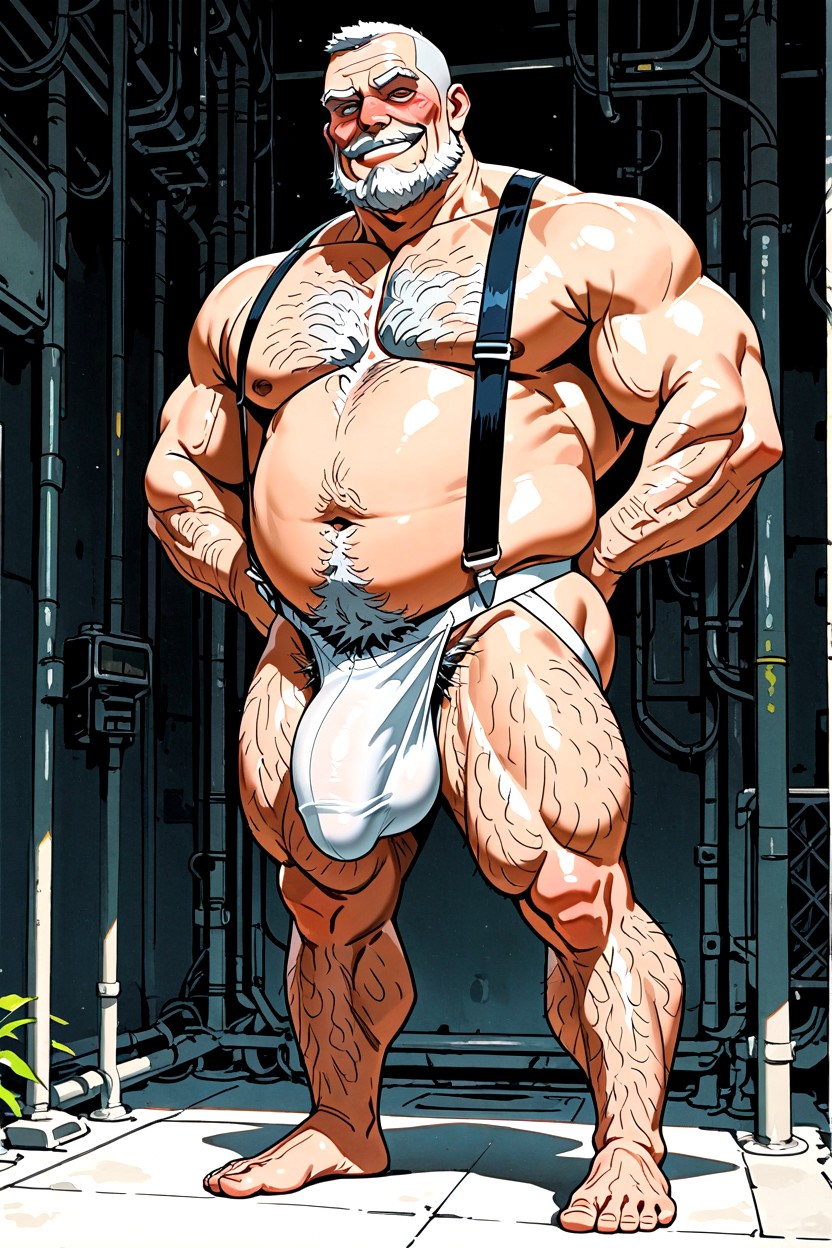 Barba, White Suspenders, Pene De Poni Porno gay IA