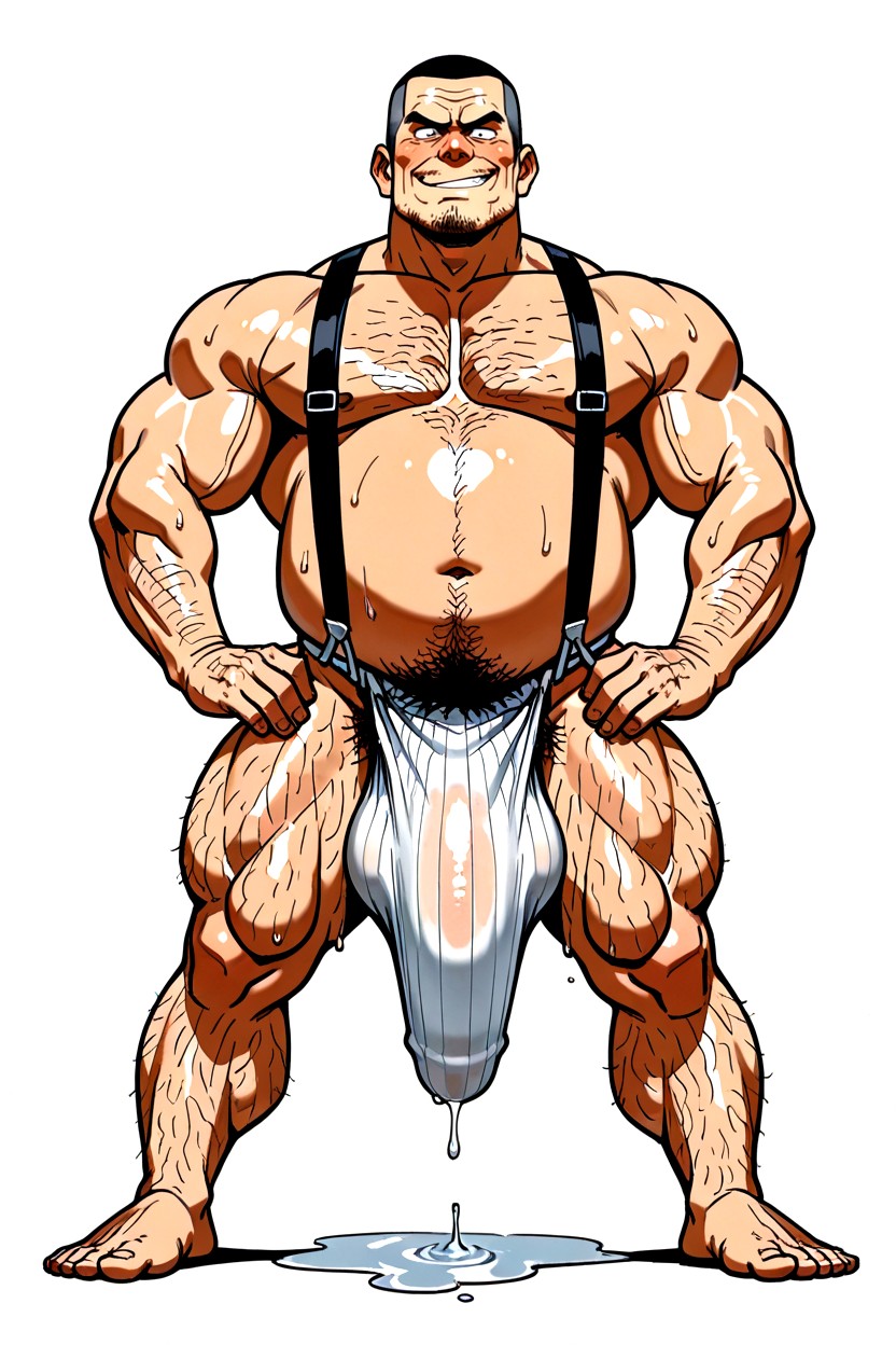 Shaved Facial Stubble, 日本人, Extra Large Penis Bulge ゲイAIポルノ