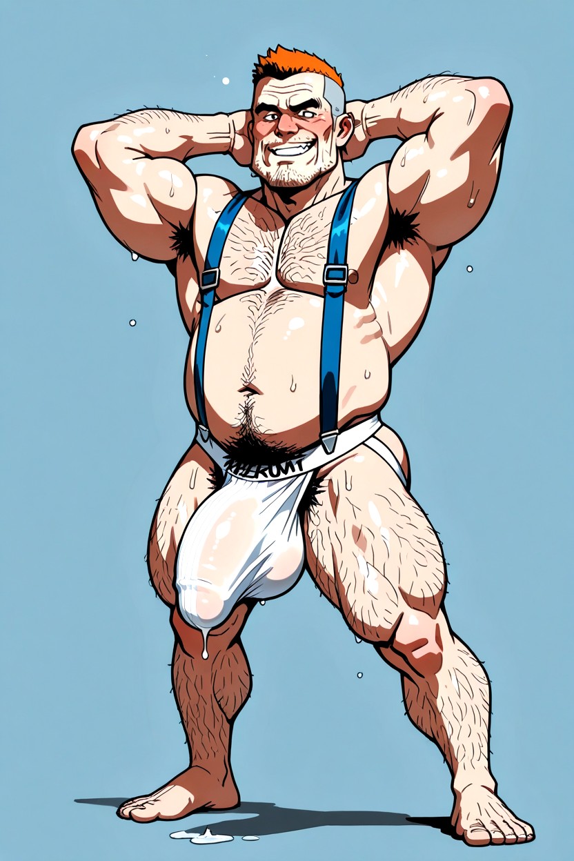Man, Penis Bulge Is Entirely Covered By Stretching Jockstrap Fabric, 难以置信的超长阴茎 AI同性戀黃片