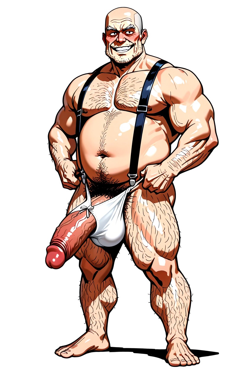 側面図, White Suspenders, ポニー・ペニス ゲイAIポルノ