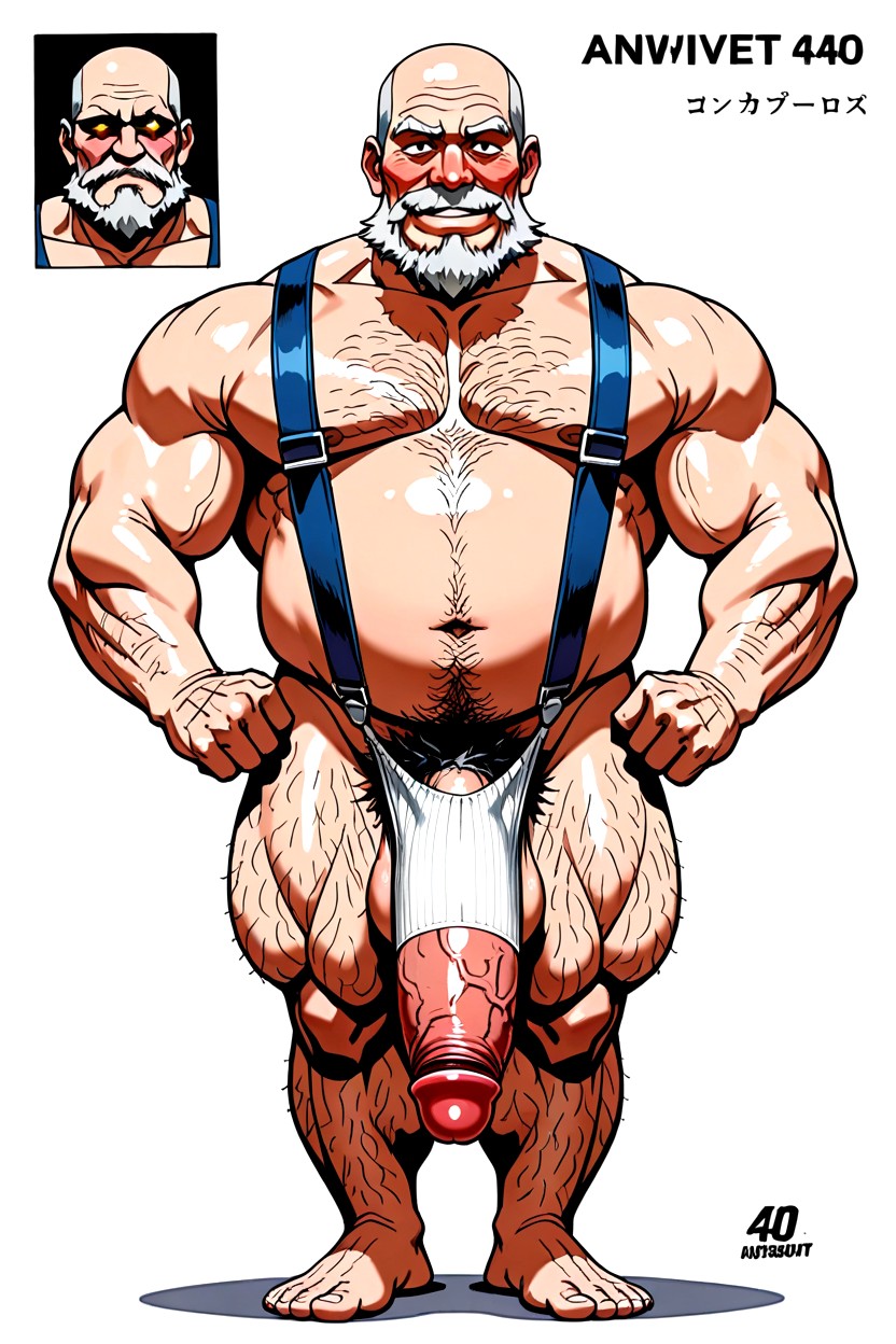 Pubic Hair, Suspensórios, Strong Jaw Pornografia gay com IA