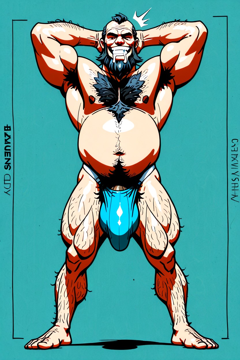 Horny, Excessively Hairy Belly, Excessive Body Hair 게이 AI 야짤
