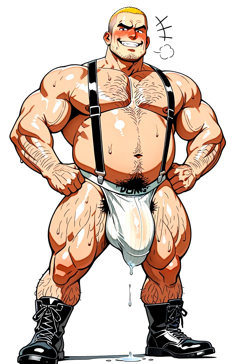 Corpulent Belly, パンツ, ロングコック ゲイAIポルノ