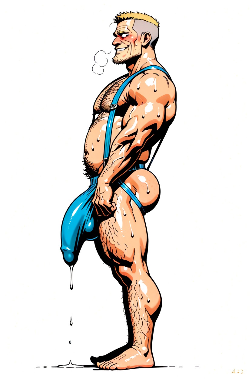 Strong Jaw, Burlap Jockstrap Material, 廣角 AI同性戀黃片
