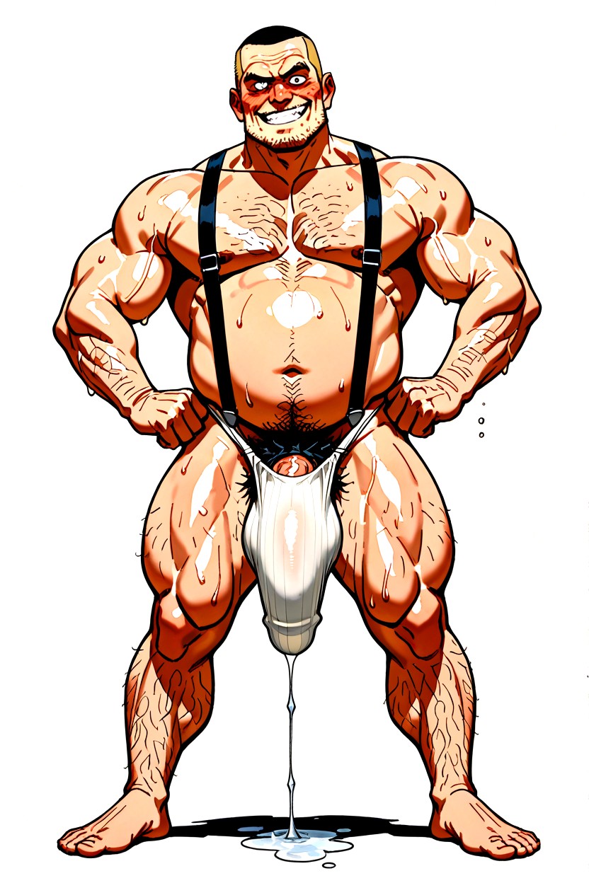 Extra Large Penis Bulge, Thick, Beard AI Gay Porn