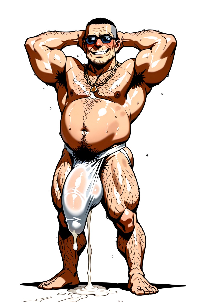 Horny, Thick, Pubic Hair Pornografia gay com IA