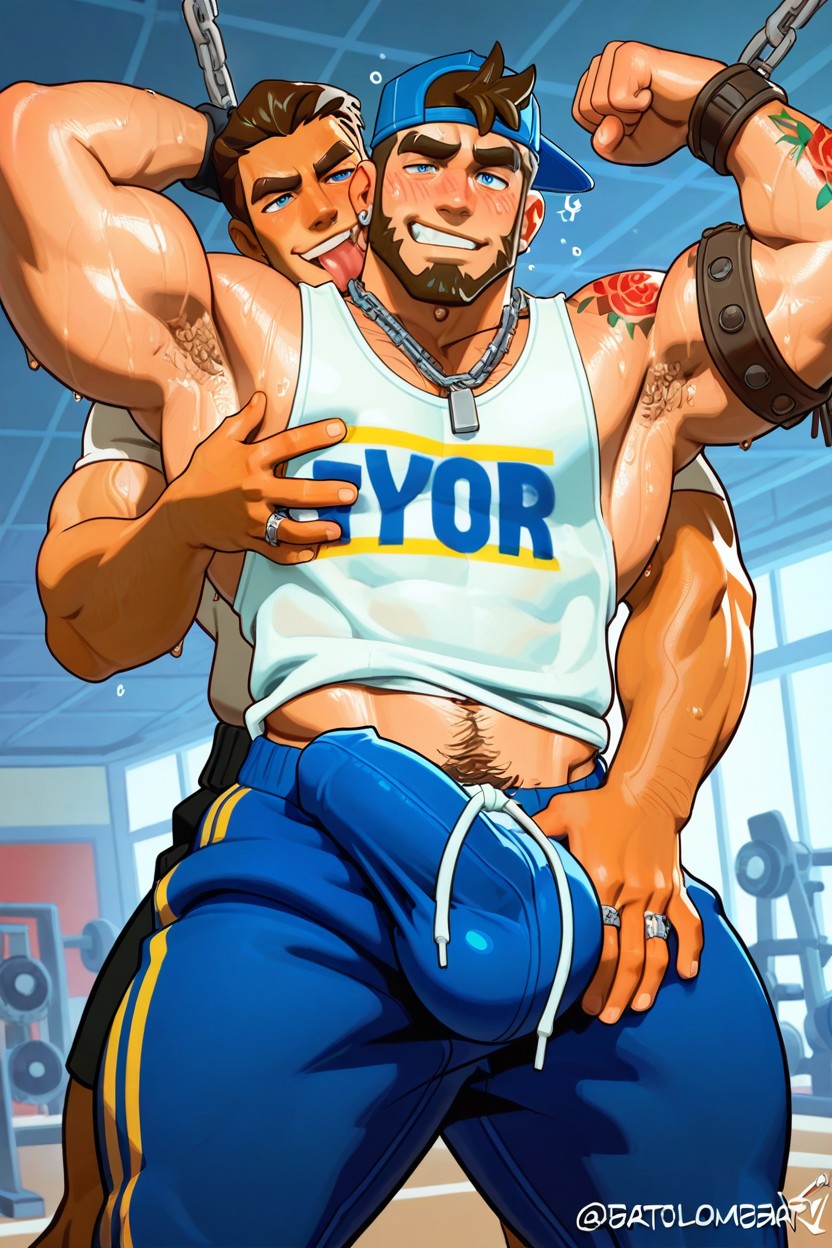 Erection, Dynamic Angle Wet Tanktop, At The Gym AI同性戀黃片