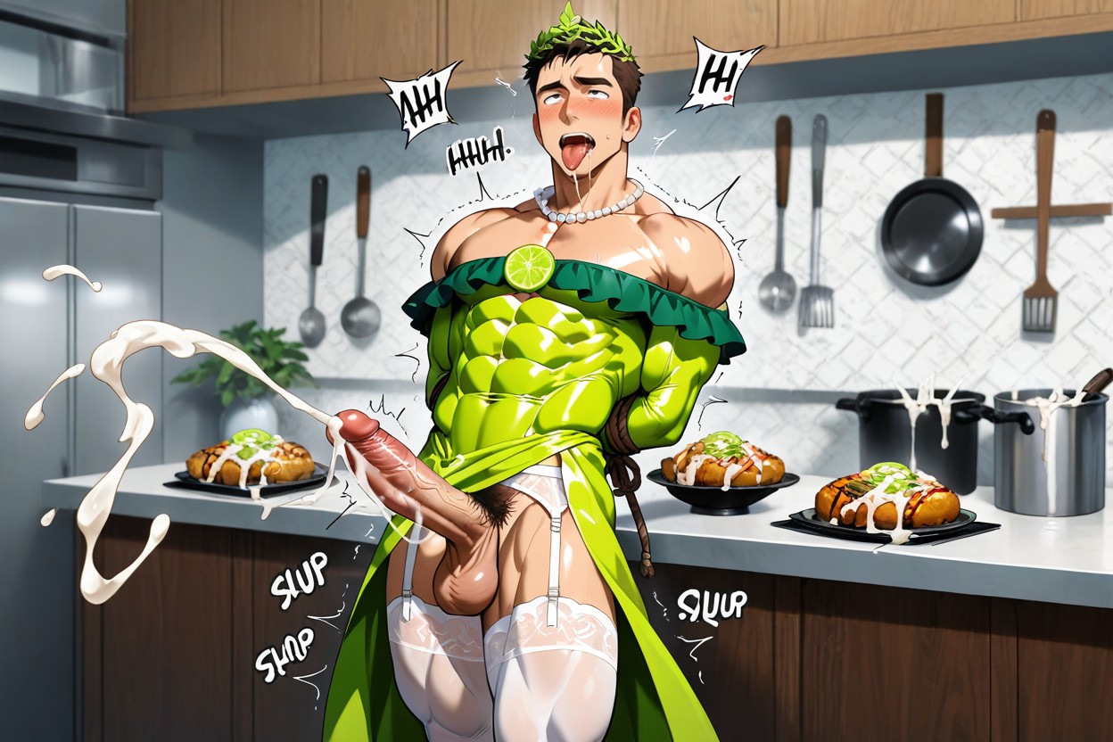 Leaves Ornaments, Smilling Open Mouth, Horny 게이 AI 포르노