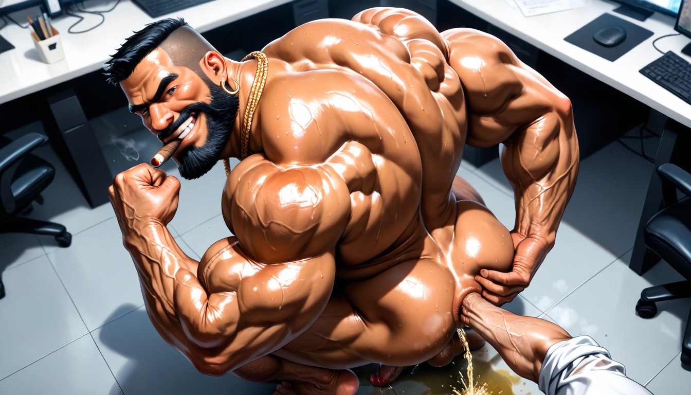 Fisting, Masturbating, Ultra Wide Angle Pornografia gay com IA